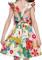 Vista 25 de Vestido de verano para niña, de algodón, con diseño floral