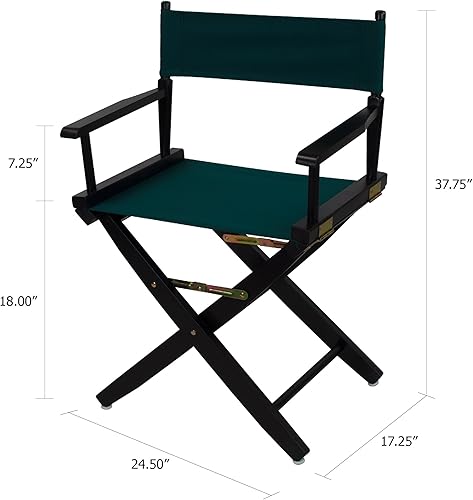 Miniatura 2 de American Trails - Silla de director extra ancha de alta calidad de 18.0 in, marco negro con lona verde cazador
