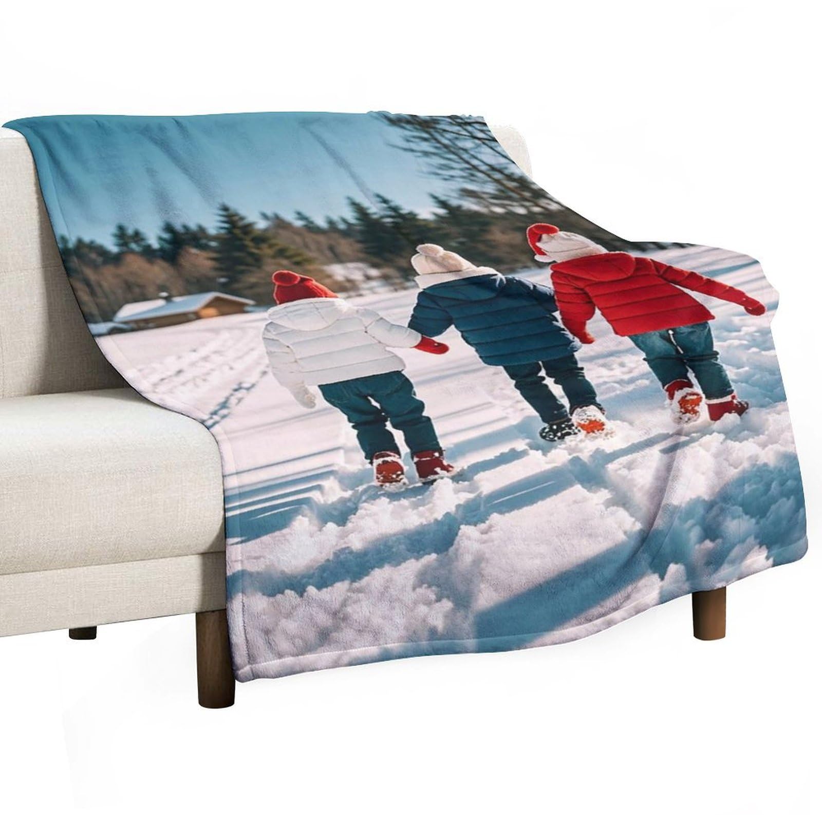 Couverture en flanelle de qualité supérieure anti-boulochage 101,6 x 152,4 cm