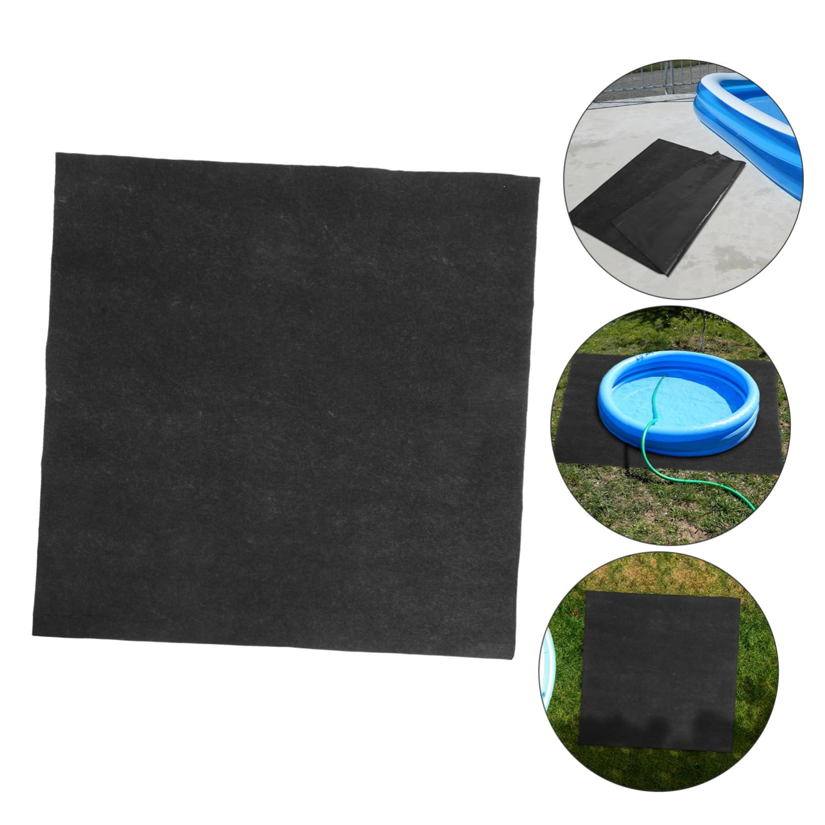 Hemobllo Tapis de Spa Gonflable Carré 1 Pièce en Feutre PE Antidérapant