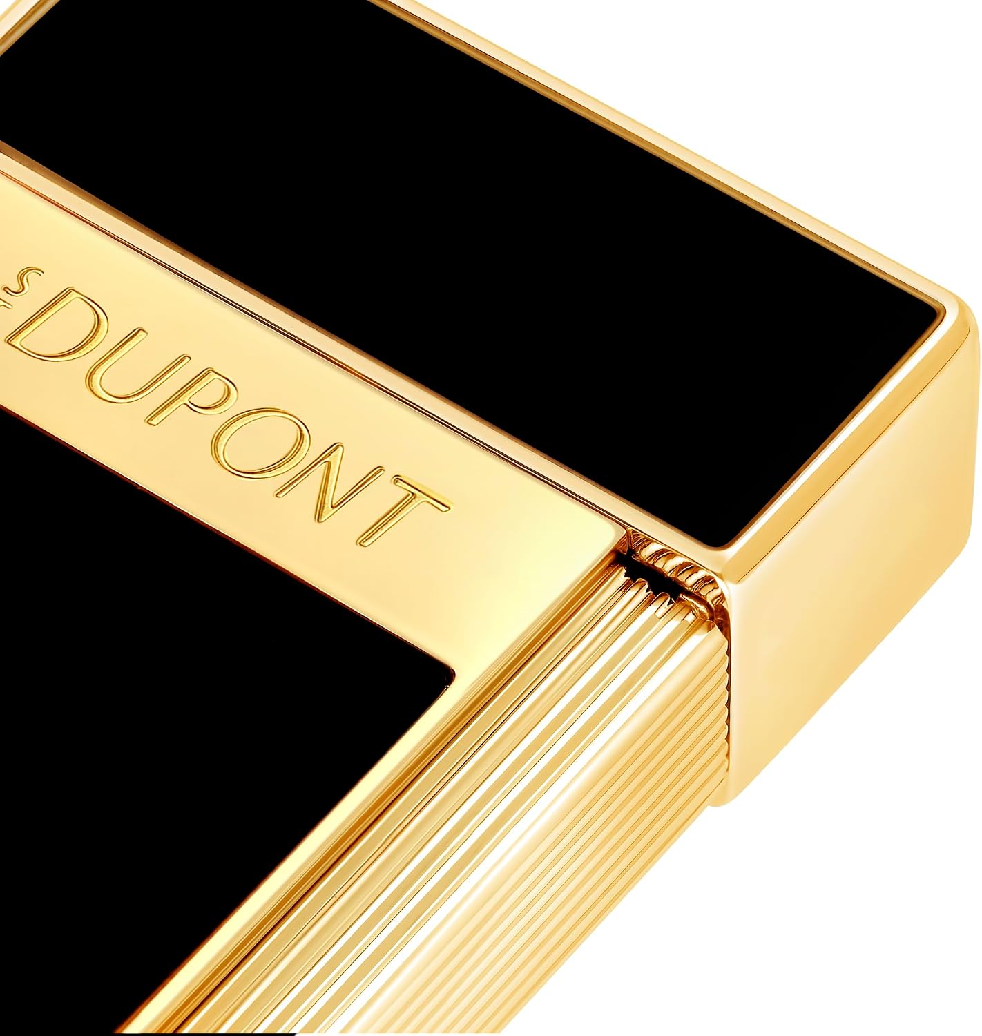 S.T. Dupont Biggy Black Lacquer & Gold Lighter, 025222