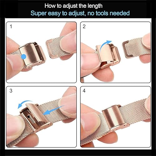 Vista 119 de Correas compatibles con Samsung Galaxy Watch de 1.81 pulgadas / Galaxy 3 de 1.77 pulgadas / Gear S3, correa de repuesto de malla metálica de acero