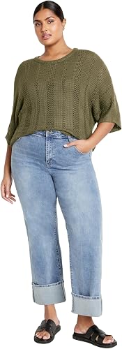 City Chic Women's Plus Size Jumper-Jayde, Khaki