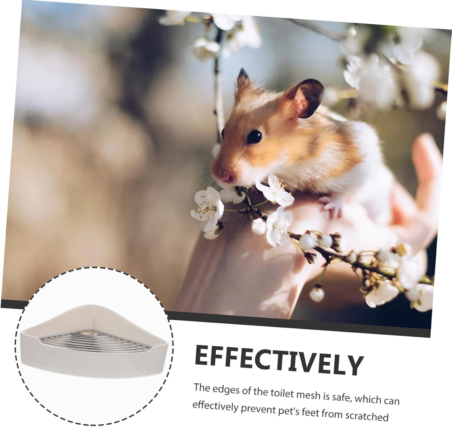 Ceramic Bunny Litter Box for Small Animals Triangle Potty Non-Slip Mat for Guinea Pigs Hamsters Chinchillas PET Toilet for Rabbit Training Easy Clean Design
