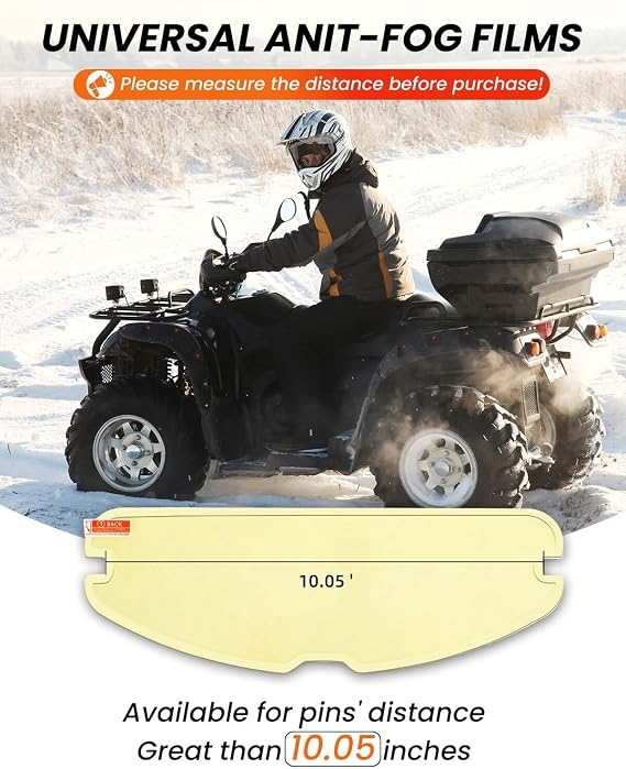 Soman Universal Motorcycle Helmet Anti Fog Film, 1 Pack Upgrade Anti-fog Film for Motorcycle Helmet Visor Shield Compatible with Most Helmets XD-4 MX-9 XG 100 K6 I90 Strada II (Clear)