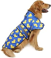 Vista 38 de HDE - Impermeable protector con capucha para perros y cachorros, tallas de la S a la XL (diseño de dinosaurios, talla XL)