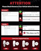 Vista 7 de LASFIT Bombilla LED de 194 color rojo 168 T10 192 2825 W5W Canbus sin errores, sin polaridad, 400 lúmenes, extremadamente brillante para luz