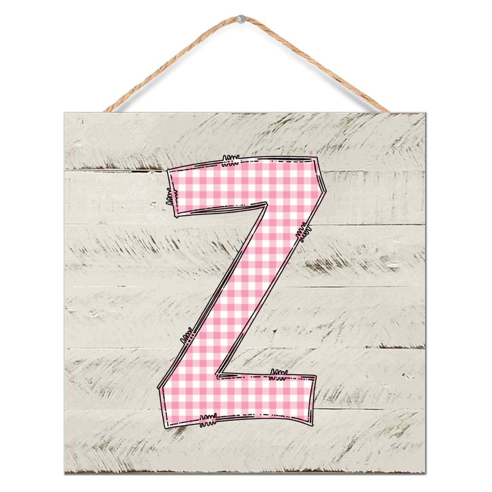 Lettre Z en bois rose pour célébrer votre nom de famille et illuminer votre décoration intérieure