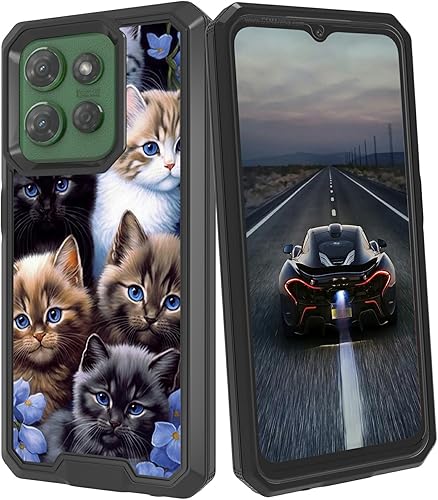 BEOTIWAD for Motorola Moto G Play 5G 2025/G Power 5G 2025 Case Cute Cats Mixed D