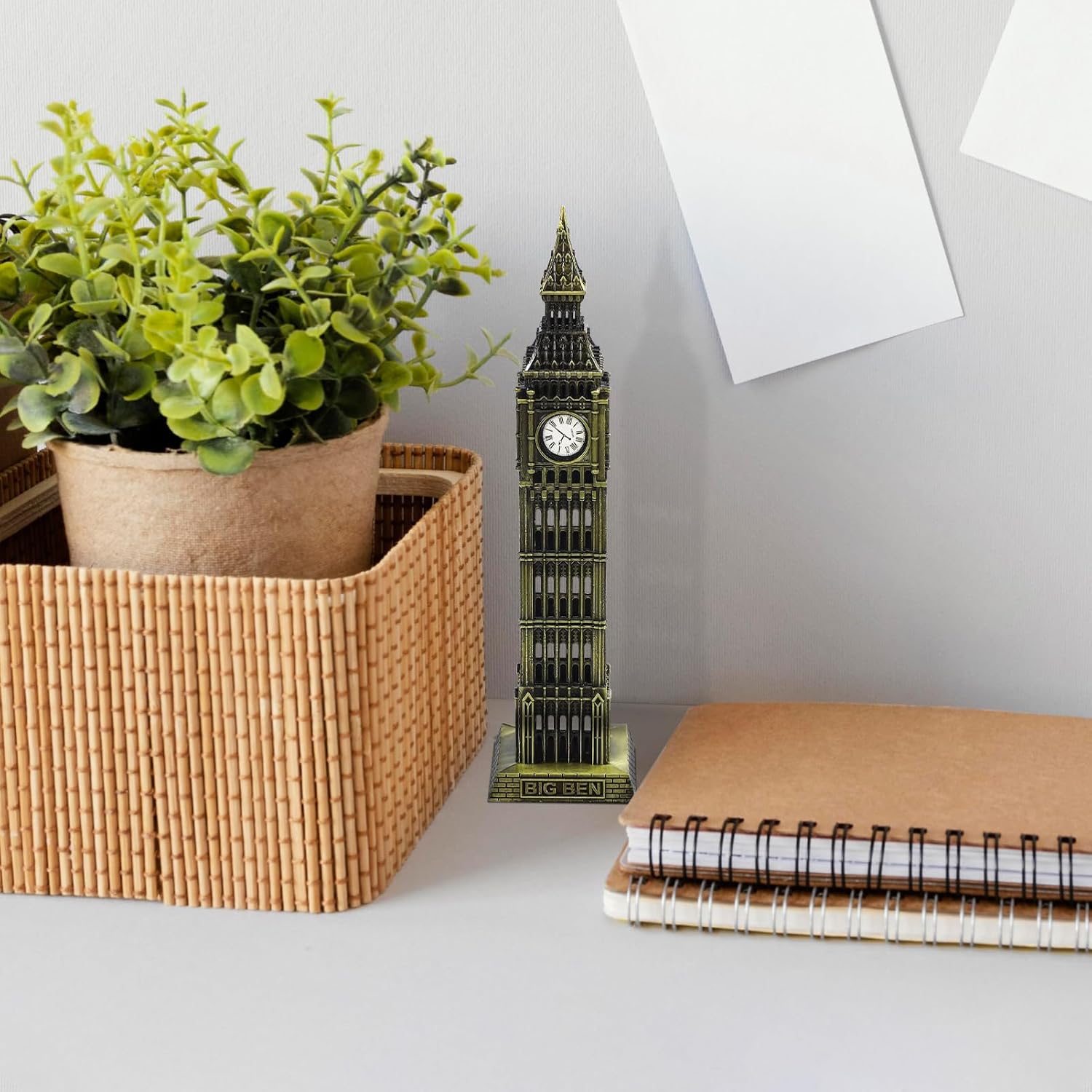 Gatuida London Decor Metal Building Model 7.08in England Landmark Sculpture for Home D Cor Office Desk Shelf Accent Tabletop Display and Souvenir Gift image 2