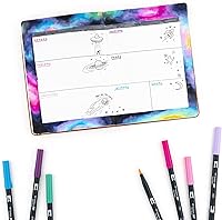 Vista 8 de Tombow 56188 Marcadores artísticos de doble pincel, Galaxy, paquete de 10. Marcadores mezclables, con pincel y punta fina