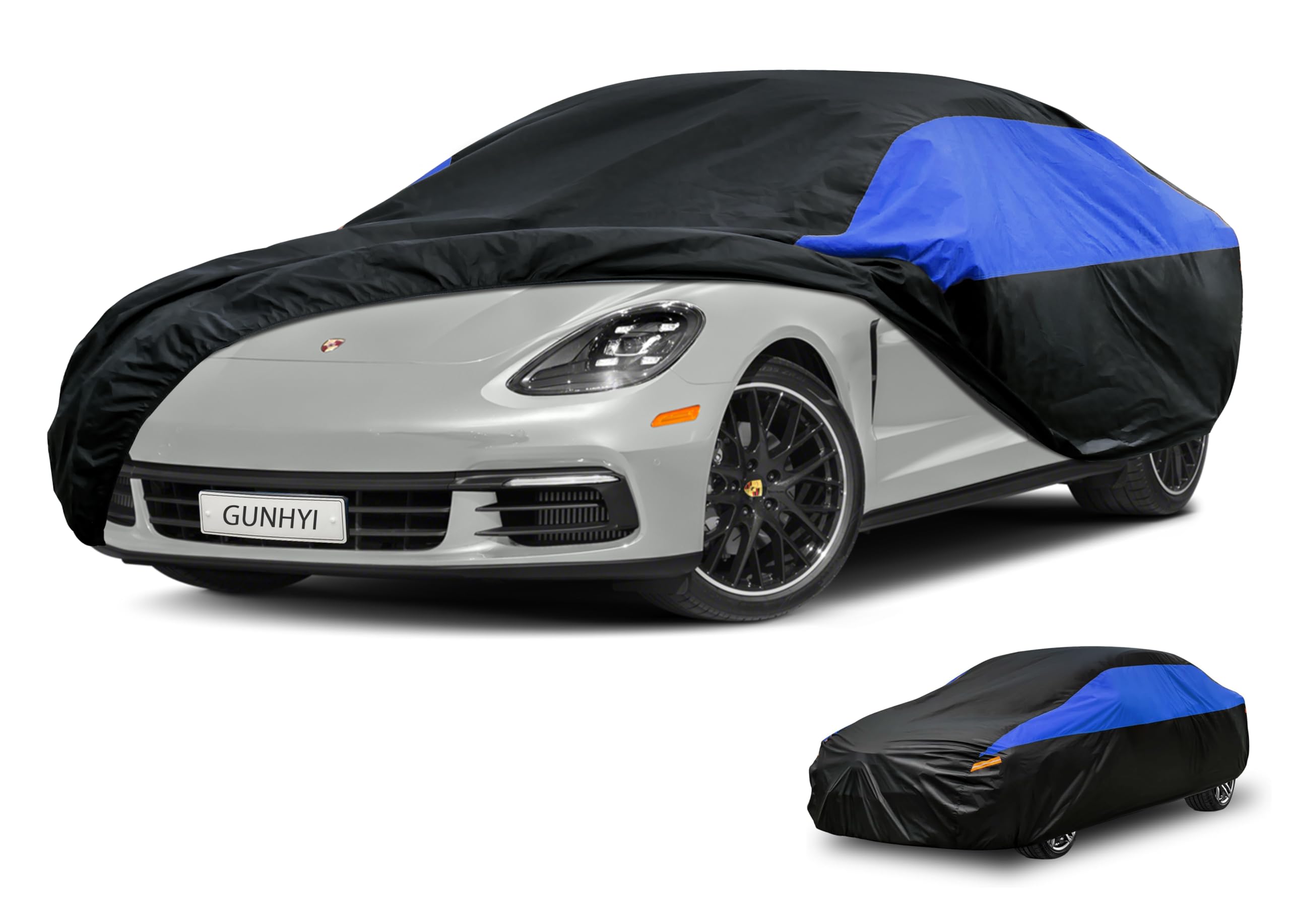 GUNHYI Car Cover Custom Fit Panamera Waterproof All Weather, Lightweight Full Car Cover Outdoor Sun UV Rain Dust Snow Wind Protection.