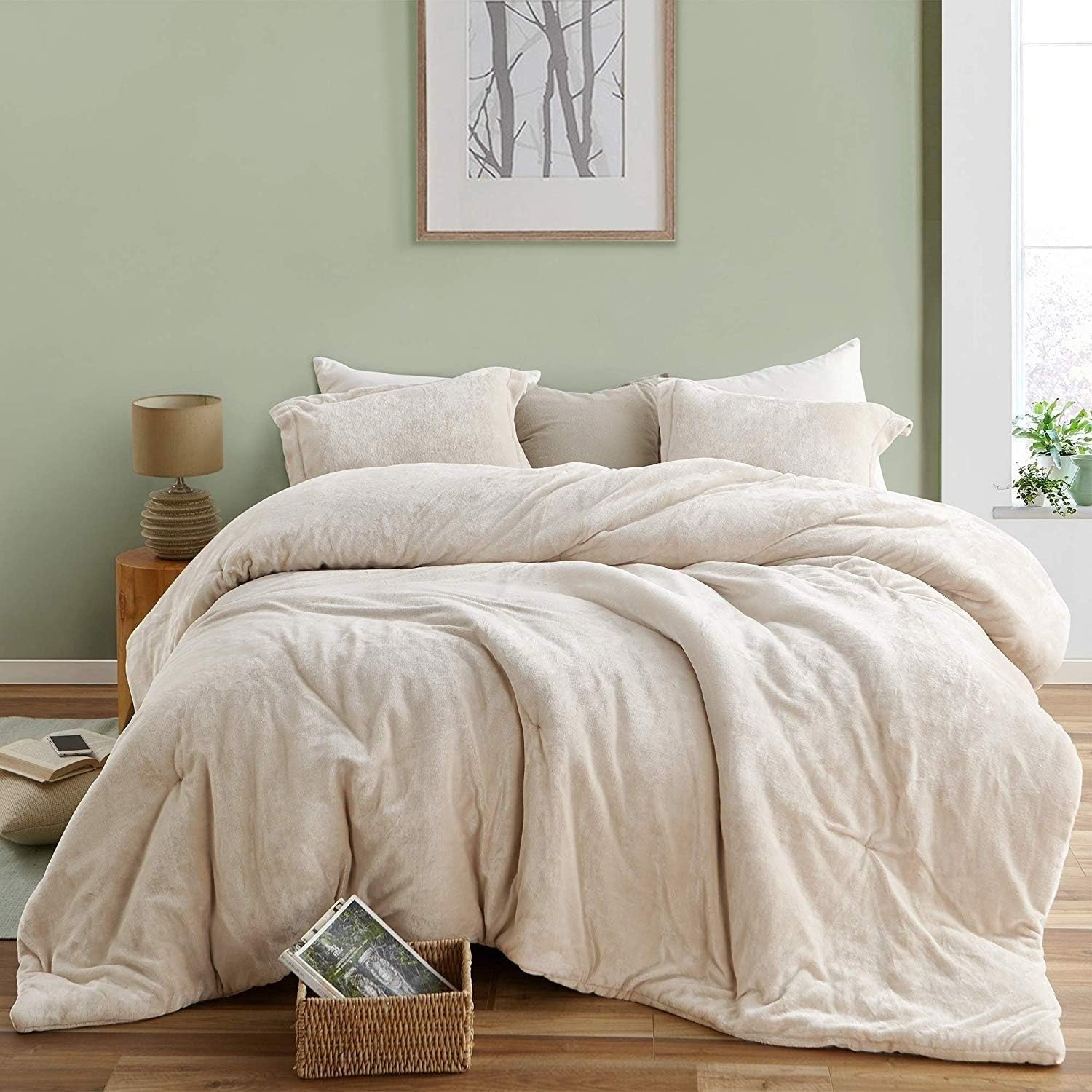 Byourbed The Original Plush Coma Inducer Almond Milk Oversized Comforter Set Off-White King