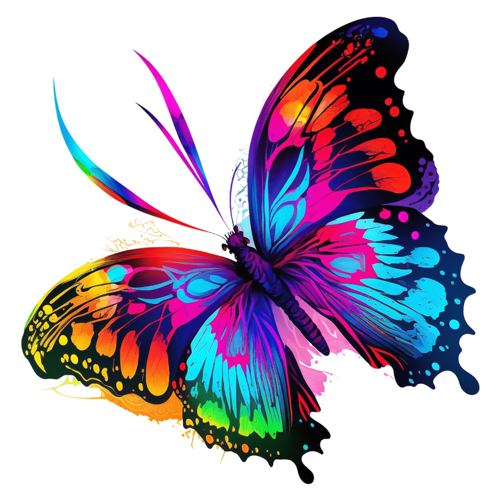 FGLFPXI Butterfly Lively Waterproof Decal, Automotive Sticker for Vehicle Decoration Motorcycle