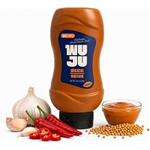 WUJU Sriracha Spicy Mustard Condiment, Squeeze Bottle, 11.3 oz