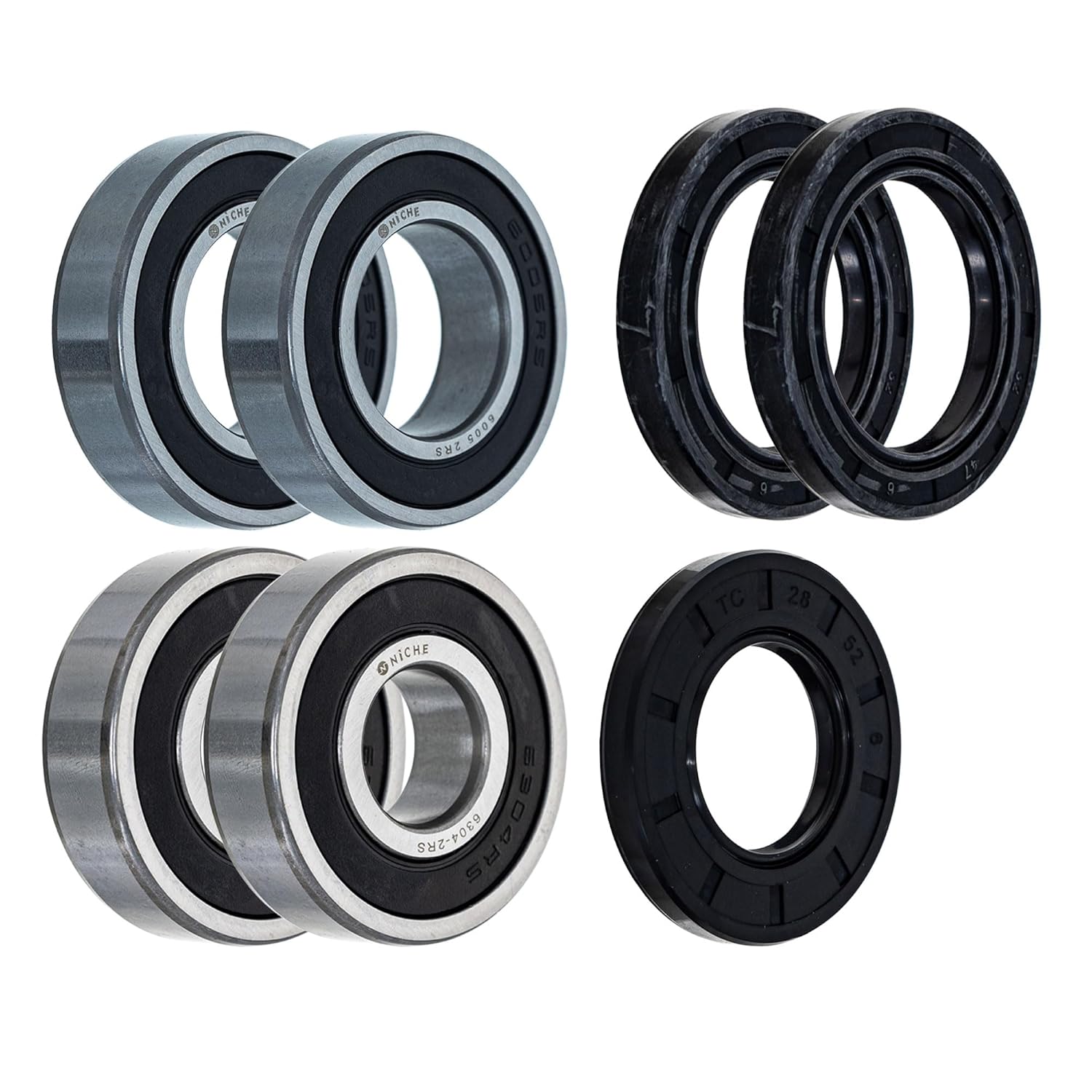 NICHE Wheel Bearing Seal Kit for Kawasaki Vulcan 1500 VZ1600 Concours ZG1400 6005-2RS 6304-2RS