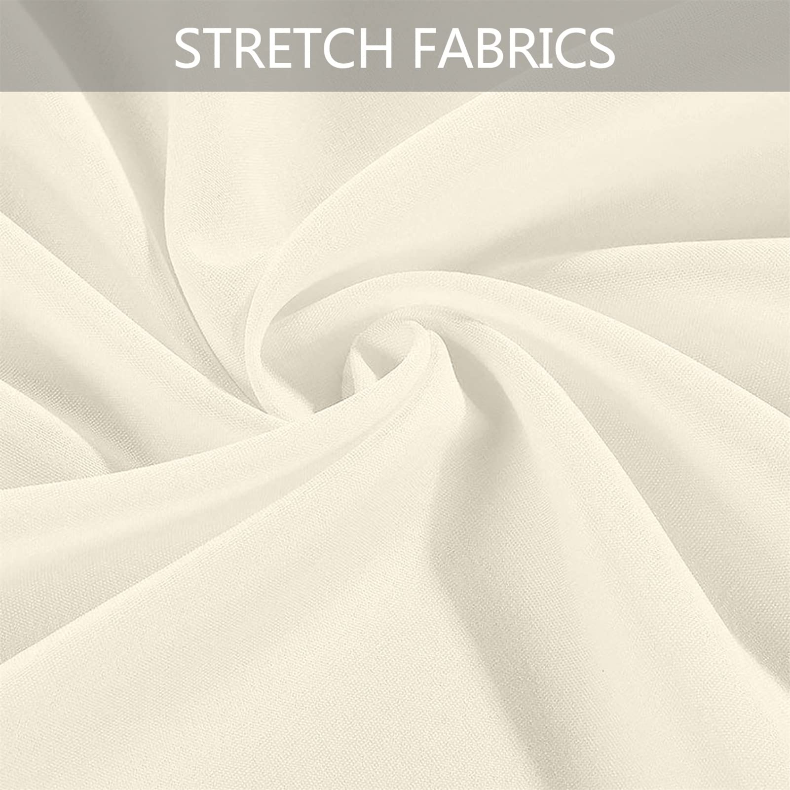 Paquete de 1/2/4 Manteles Lycra Spandex 80-85cm Elásticos de Licra para Cóctel con Esquinas Cuadradas,para Mesa Alta, Mantel Redondo para Cóctel, Mantel para Bar, Boda (Ivory White,4Pcs-80cm)