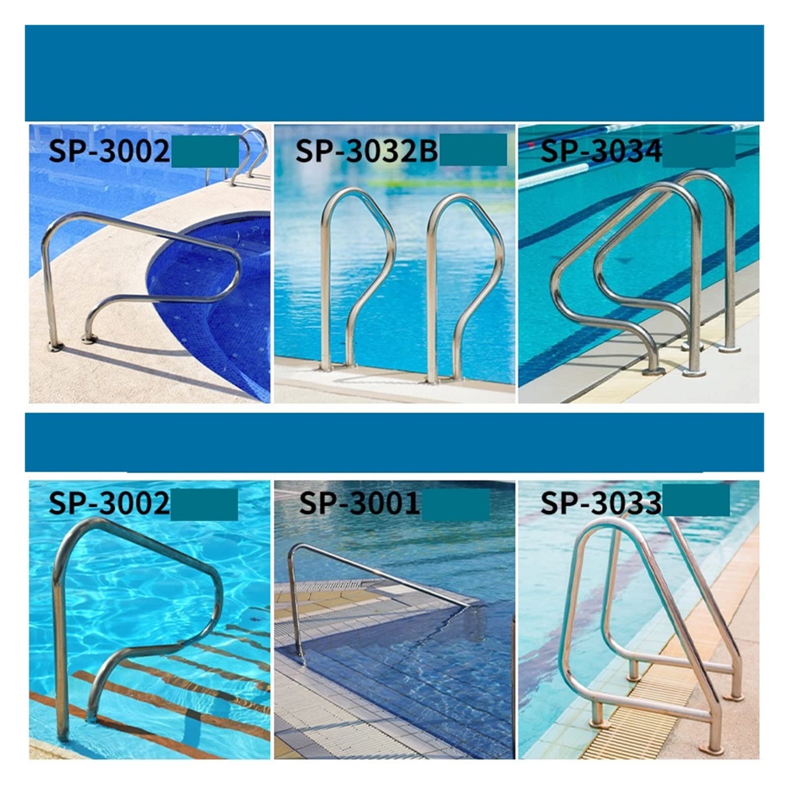 Drabinka basenowa Basen Poręcz Ze Stali Nierdzewnej Poręcz Pedału 304 Drabina Wodna Ze Stali Nierdzewnej Drabina Wspinaczkowa Schody Ruchome Schody Zewnętrzne zapewniające dodatkową wytrzymałość(SP-30