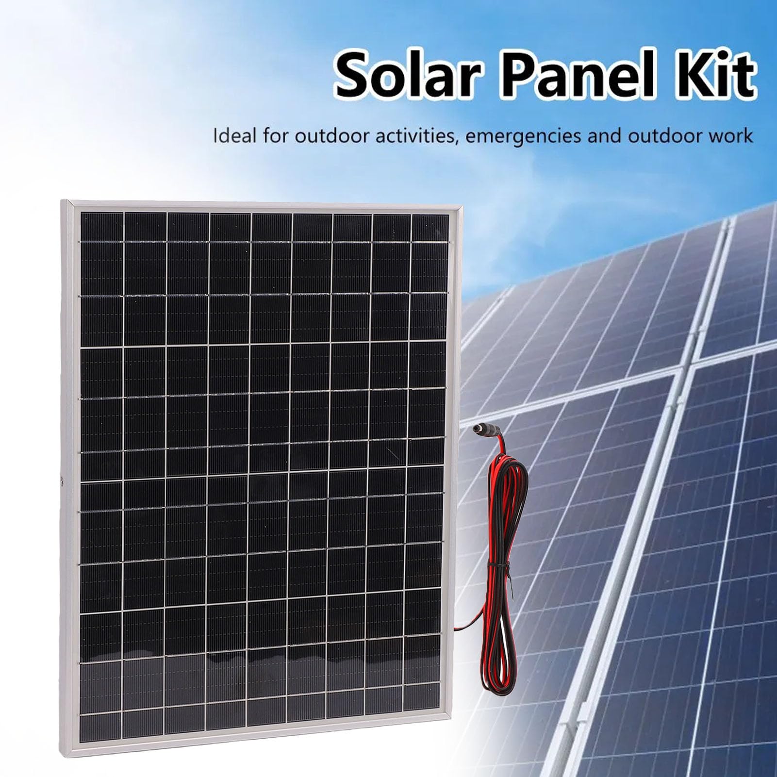 Aramox Pannelli Solari con Controller Modulo Fotovoltaico Monocristallino | Telaio in Lega di Alluminio, per Rimorchio Marino per Barche , Off-grid, Controller Intelligente a Doppio Chip, Uscita USB