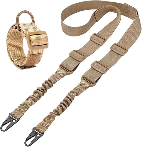 Miniatura 7 de Eslinga de rifle de dos puntos de 2 puntos de ajuste rápido adaptador tradicional de rifle, anillo D, accesorio de correa de hombro para exteriores