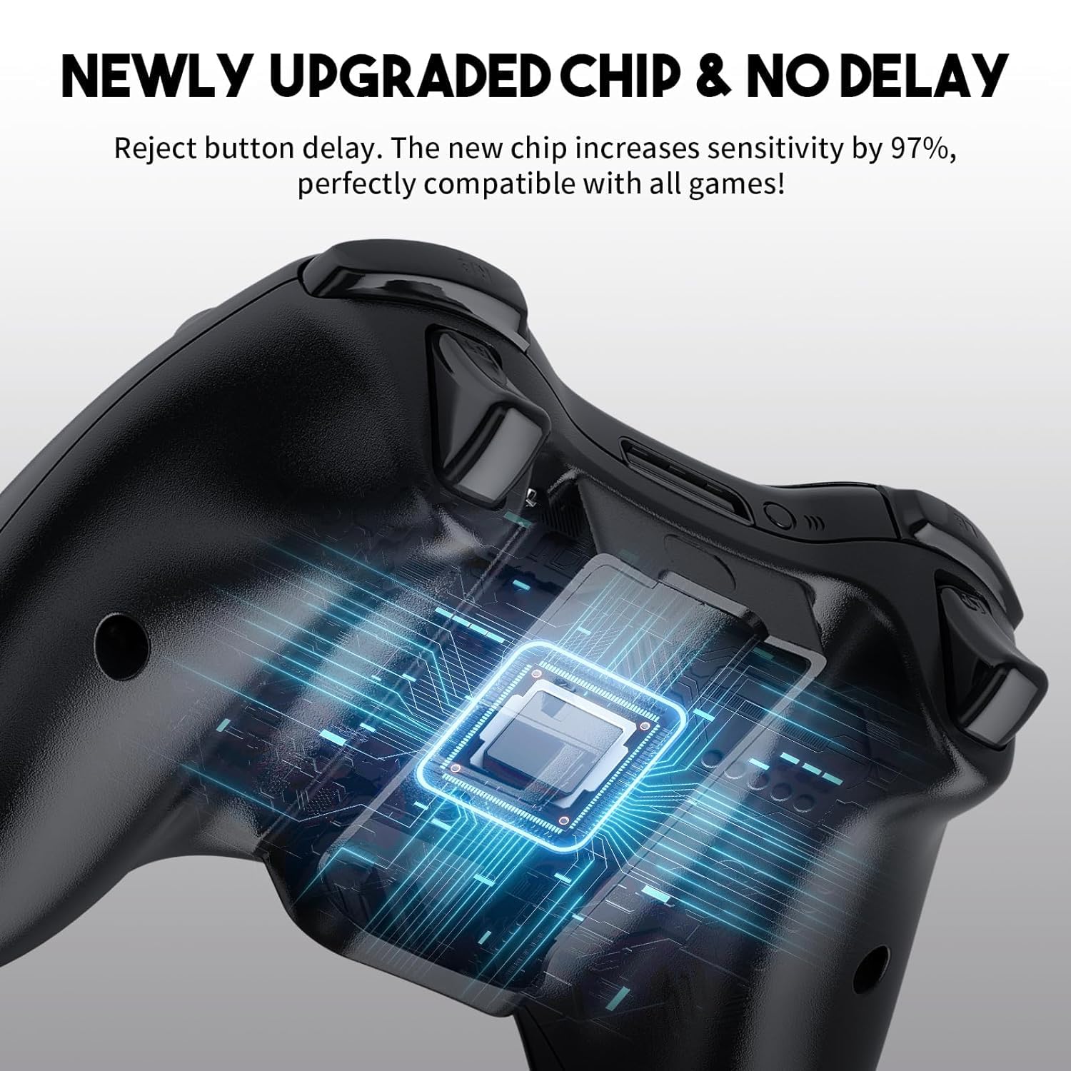 Bonacell Controller wireless per Xbox 360 Controller per PC con adattatore USB da 2,4 Ghz Design ergonomico e controller di gioco a doppia vibrazione per Xbox 360/Slim/Pc Windows 7/8/10