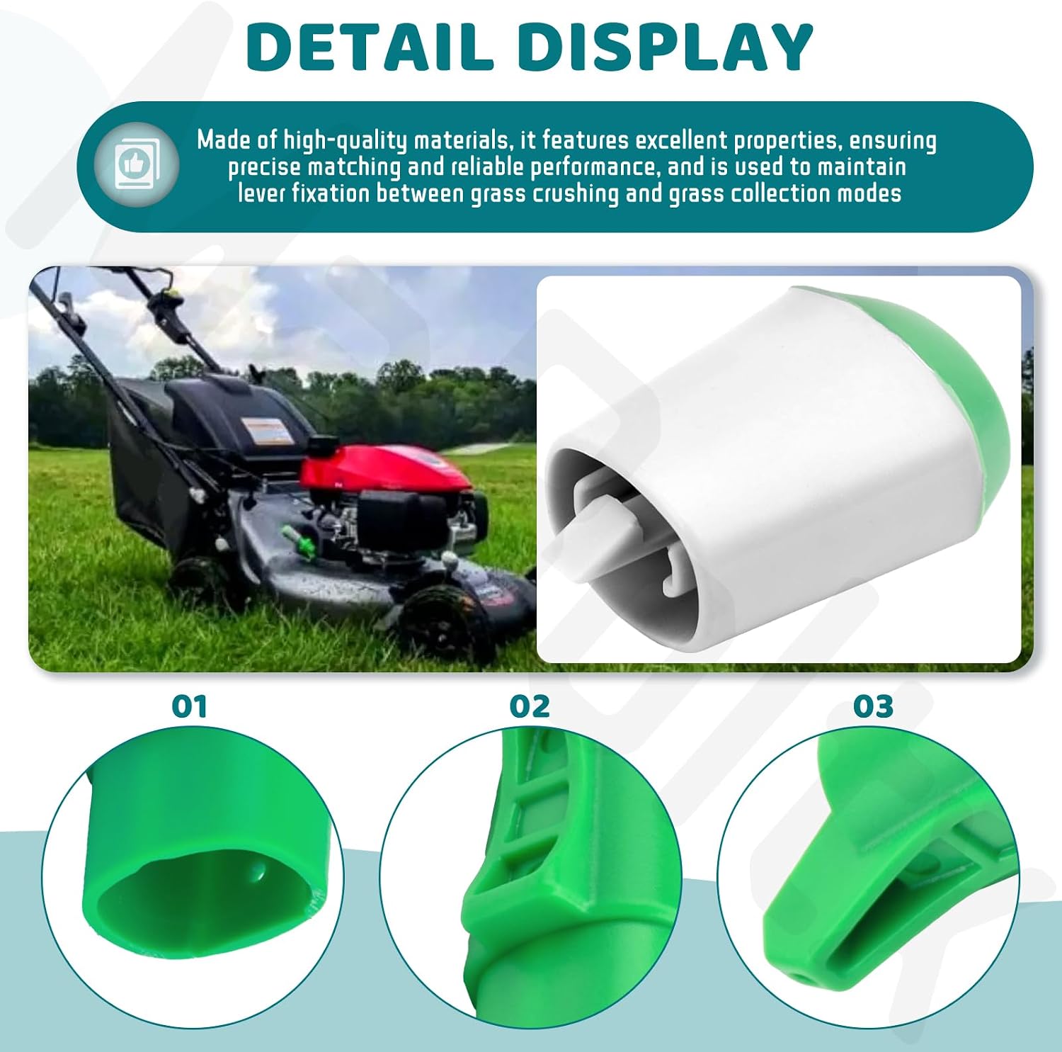 76270-VR8-N00ZB Adjuster Grip Kit Compatible with Hon-da HRN216 GCV 170 Lawn Mower, Include 76264-VR8-N00ZB Lever Lock and 76265-VR8-N00 Lever Spring