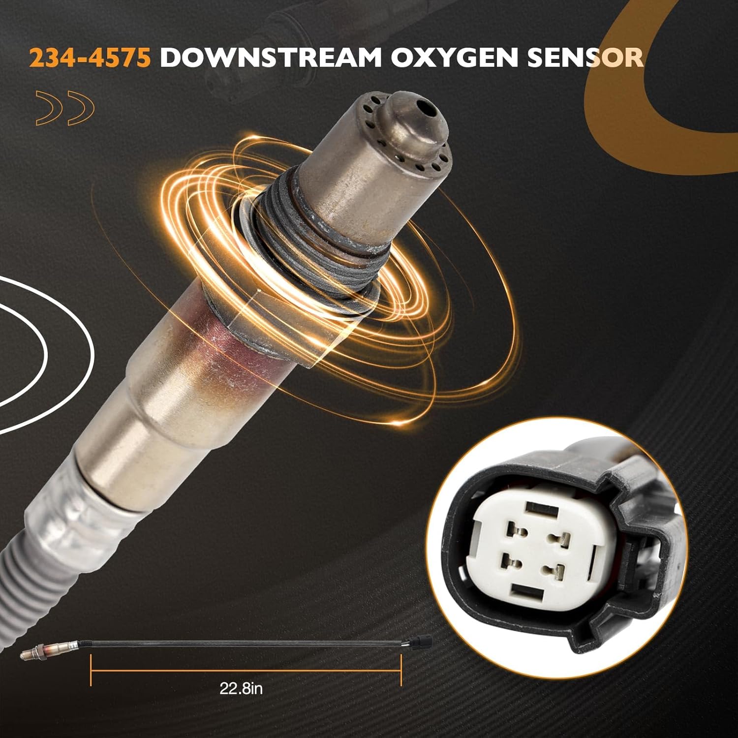 HQPASFY 2Pcs Oxygen Sensors 234-5113 234-4575 Upstream & Downstream Oxygen O2 Sensor Compatible with 2012-2014 Ford Focus 2.0L, 2013-2015 Ford Fusion 1.6L, 2015 Lincoln MKC 2.3L