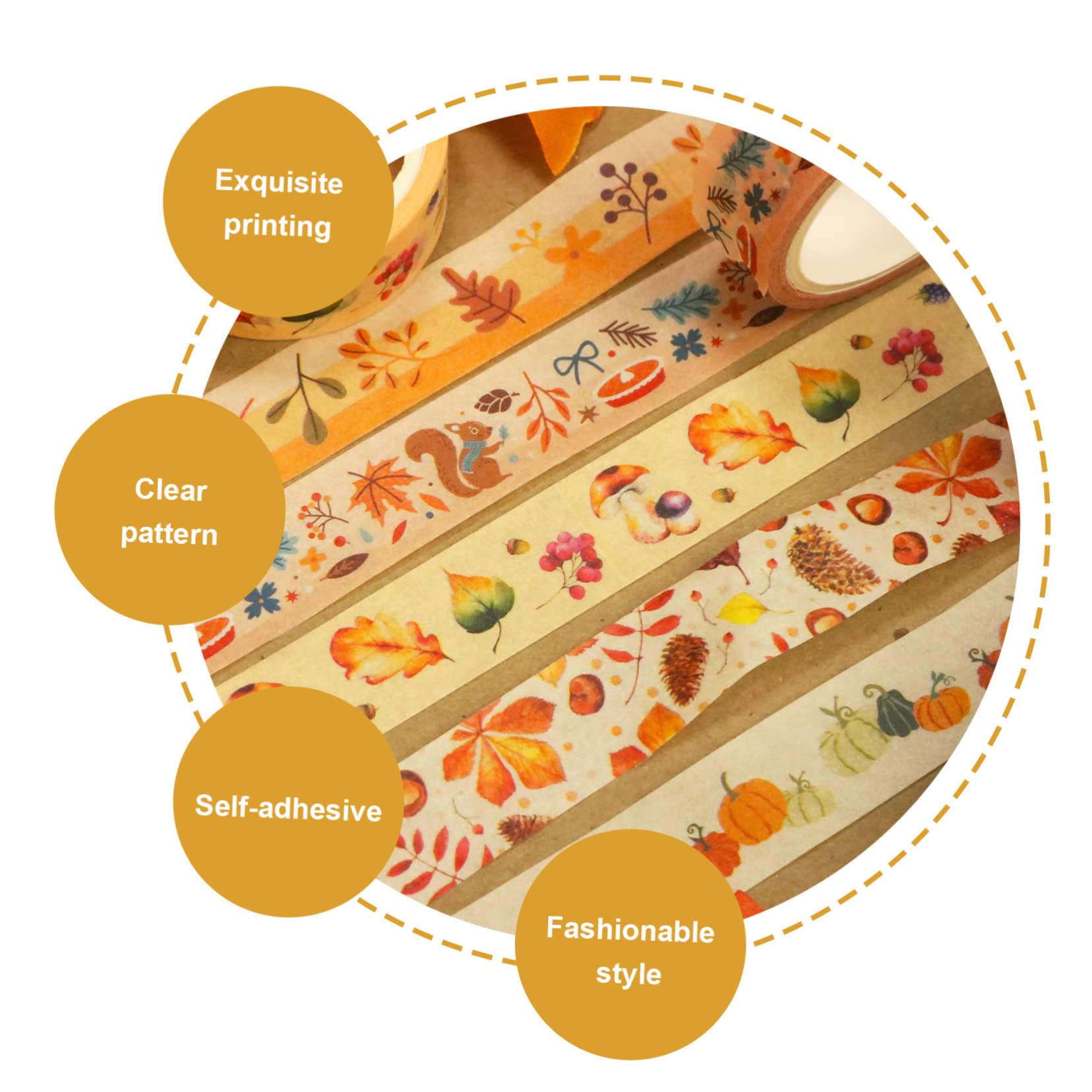 TEHAUX 50rollen Teiliges Washi Tape Mit Herbstmotiven Dekorative Klebebänder Für Scrapbooking Und Journale Zu Thanksgiving Mit Ahornblättern Kürbissen Und Sonnenblumen