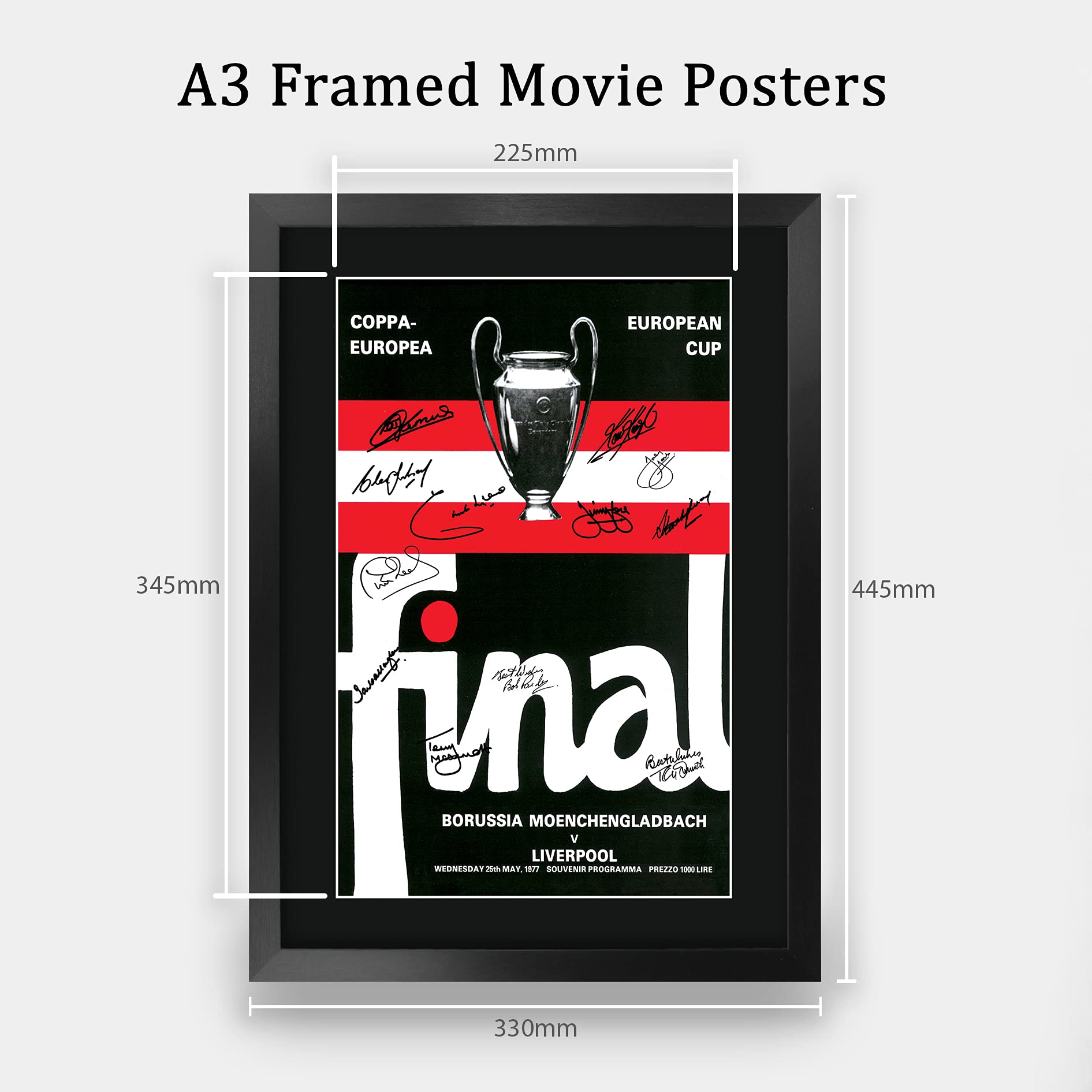 Affiche Liverpool FC – Vainqueurs Coupe D’Europe 1977 – Tirage A3, Art Mural