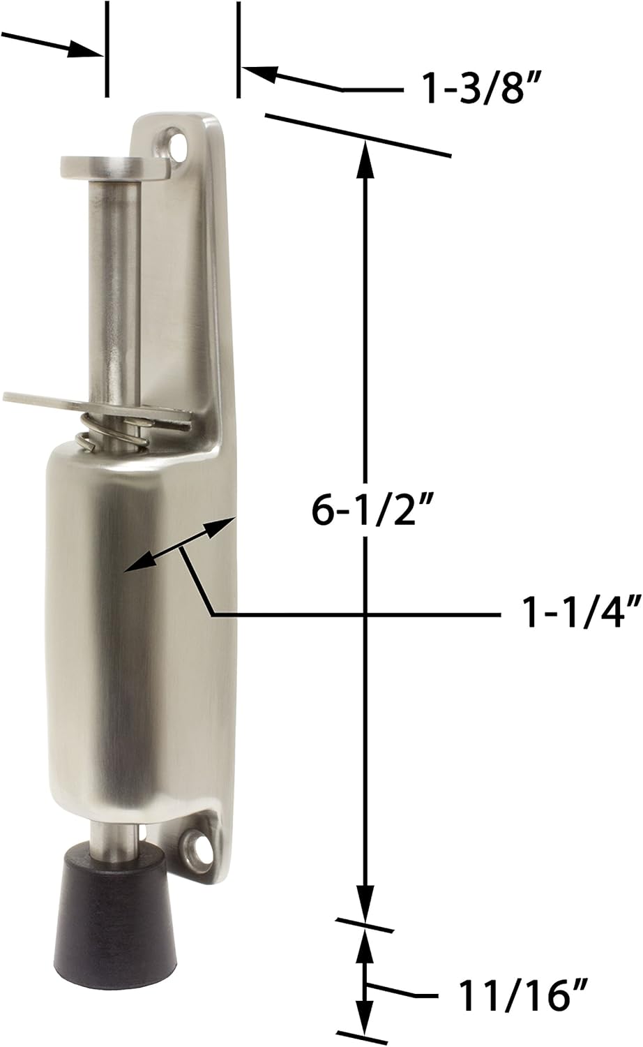 70% Off Discount FPL Door Locks DH65-32D Heavy Duty Spring Loaded Step-On Door Stop - Stainless Steel