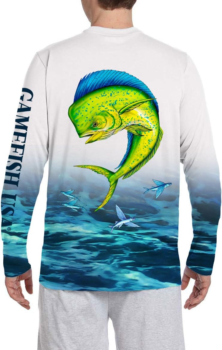GAMEFISH USA UPF 50 Microfiber Moisture Wicking Long Sleeve