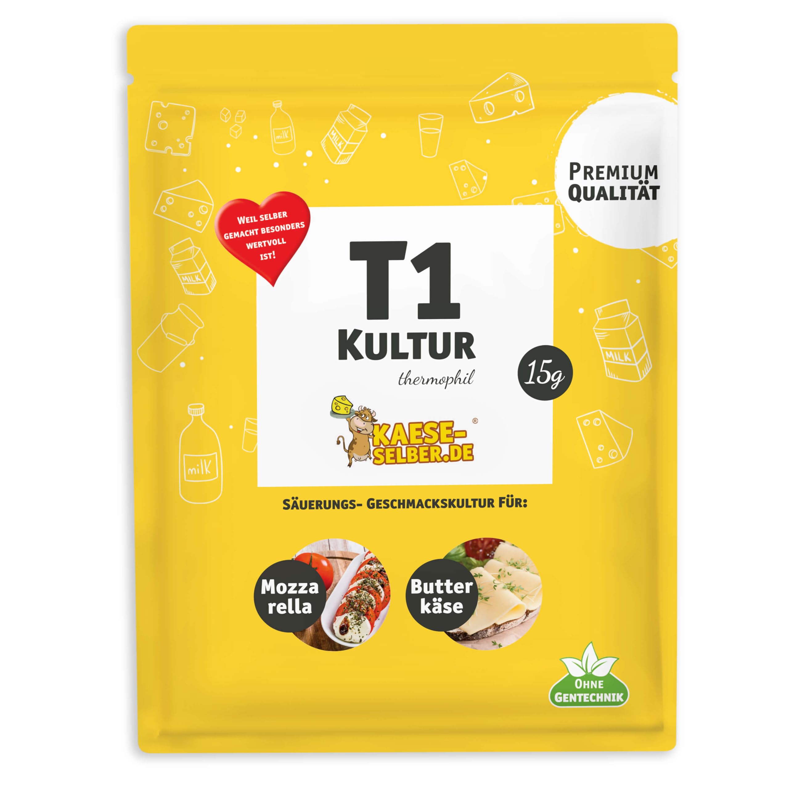 T1 mozzarella Queso culturas 15 g thermophil (Queso sí hacen), reifung, maduración Cultura