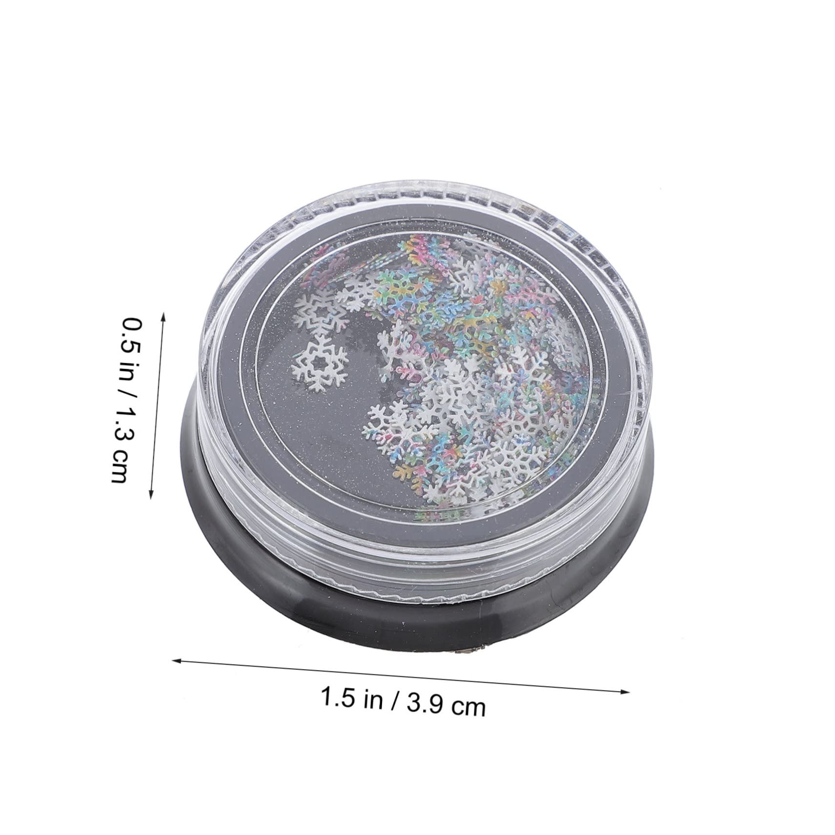 WOFASHPURET Colorful Snowflake Nail Art Sequins Glitter Confetti for Manicure Nail Decorations for Holiday Nail Designs and Crafts