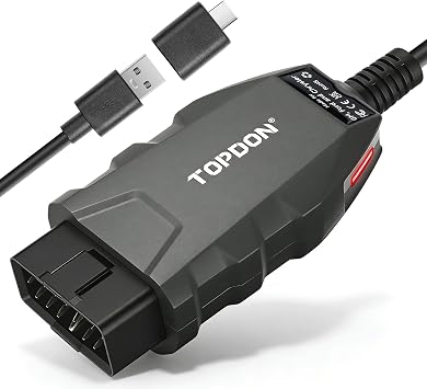 محول TOPDON 3 في 1 USB OBD2 لـ FORScan، وJ2534 VCI المحسن عالي السرعة لـ GM/Ford/Chrysler، ووظائف J2534 Pass-Thru OEM وأداة التشخيص، لـ J2534/CAN FD، وRLink X3، ولا يوجد برنامج OE متوفر