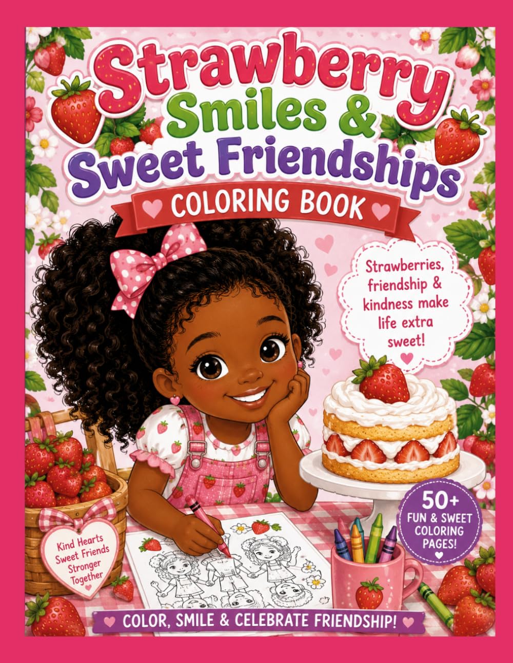Strawberry Smiles & Sweet Friendships: A Little Girl Strawberry Coloring Adventure