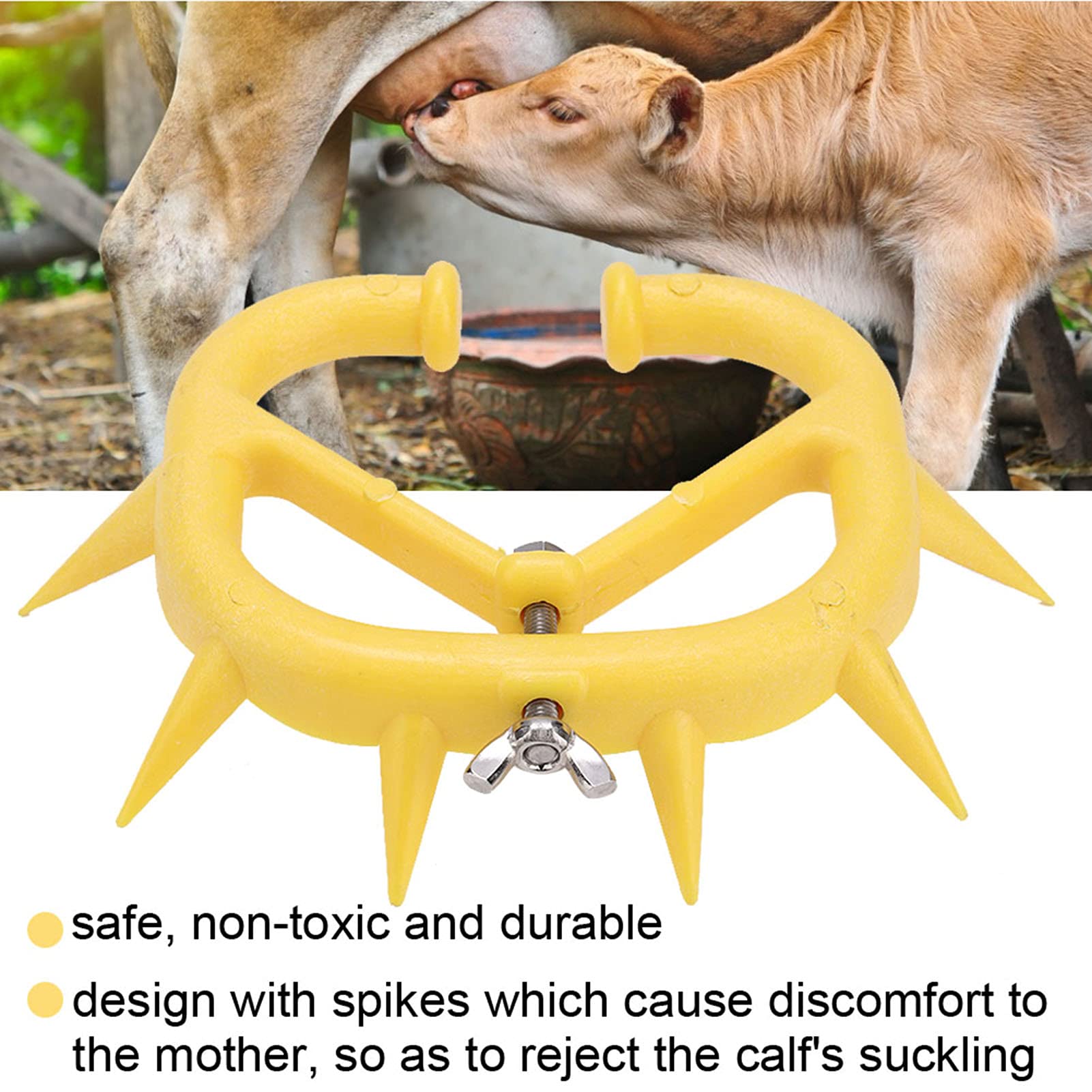 Sevrage de Vache, 10 Pièces Anneau de Nez de Vache de Sevrage de Vache Anneaux de Nez de Sevrage de Veau Outil de Sevrage de Vache en Plastique Outil de Sevrage de Vache Anneau