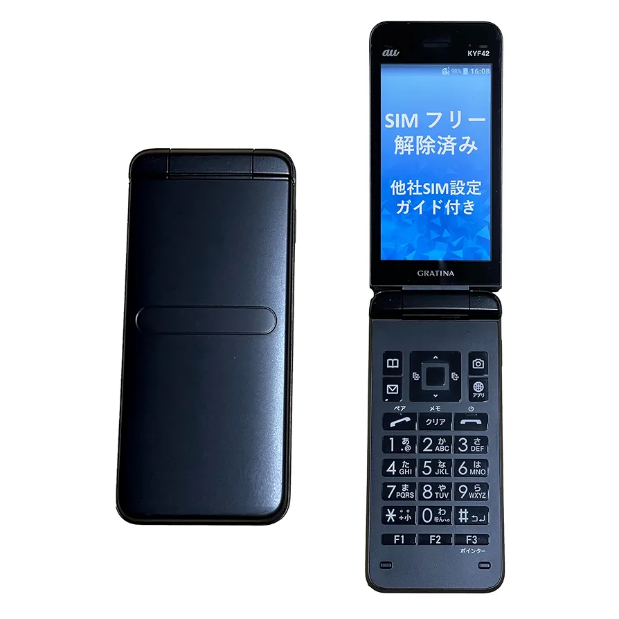 ☆Simフリー☆未使用品☆ GRATINA KYF42 ブラック KYOCERA KYF42 GRATINA ブラック SIMフリー 中古 ガラケー 本体