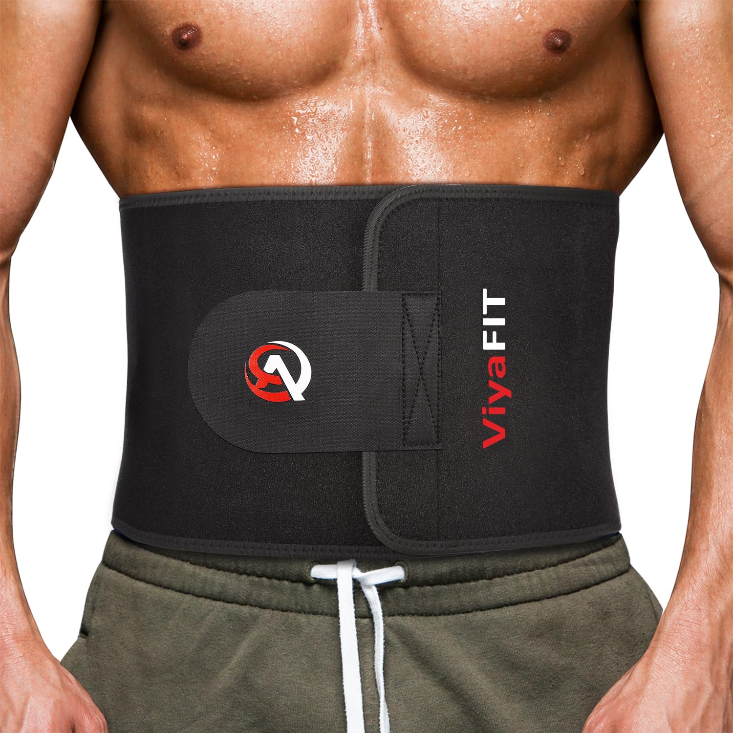 Photo 1 of Viyafit Waist Trimmer Belt, Premium Waist Trainer for Women & Men Weight Loss Red