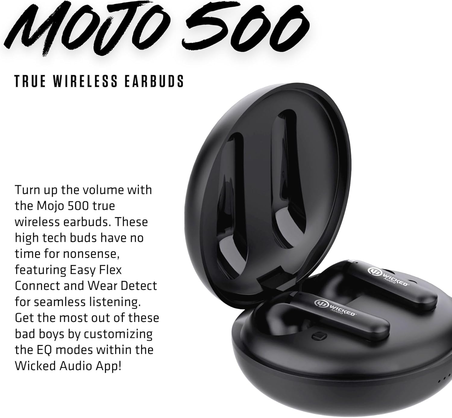 Wicked Audio Mojo 500 Charging Case with Earbuds