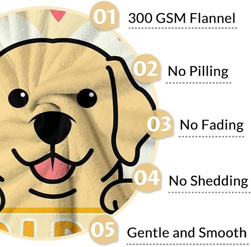 Miniatura 10 de Golden Retriever - Manta de regalo  40 x 50 pulgadas, bonita manta de perro para amantes de los perros, niños, niños y niñas, mantas suaves y