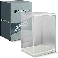 Vista 8 de Funko Pop Protector – vitrina de acrílico – Diseño apilable resistente – Estuche de 0.157 in para figuras de vinilo de 4 pulgadas – Base negra