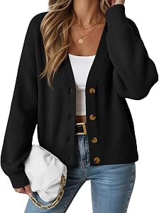 LILLUSORY Cardigan Sweaters for Women 2026 Fall Fashion Button Down Clothes
