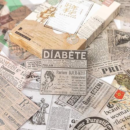 Amazon シール 55枚セット アンティーク風 手帳ステッカー 写真 風景 洋風 お洒落 ノート 手紙 デコ アルバム 古い雑録 シール ステッカー 文房具 オフィス用品