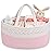 Maliton Diaper Caddy for Baby Girl-Cotton Rope Diaper Caddy, Diaper Organizer for Changing Table, Portable Baby Basket for Storage Baby Stuff, Newborn Registry Must Have Items