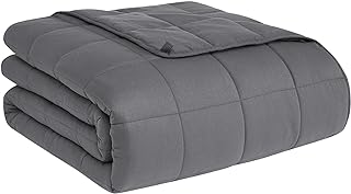 CUTEKING Weighted Blanket for Adults (15lbs, 48"x72", Full, Grey) Heavy Blanket for 140-150lbs for Cooling & Heating with ...