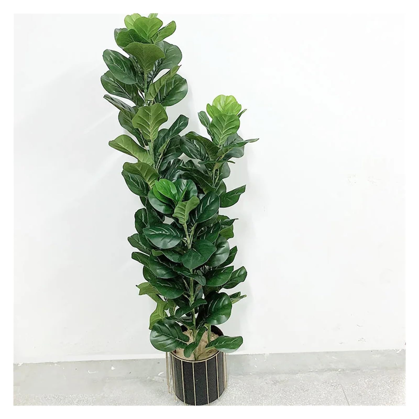 Künstliche Tannenzweige 150 cm großer tropischer Baum, künstliche Ficus Lyrata-Pflanze, Zweige, Kunststoff, Blätter for Home Office Shop Decor(70cm)