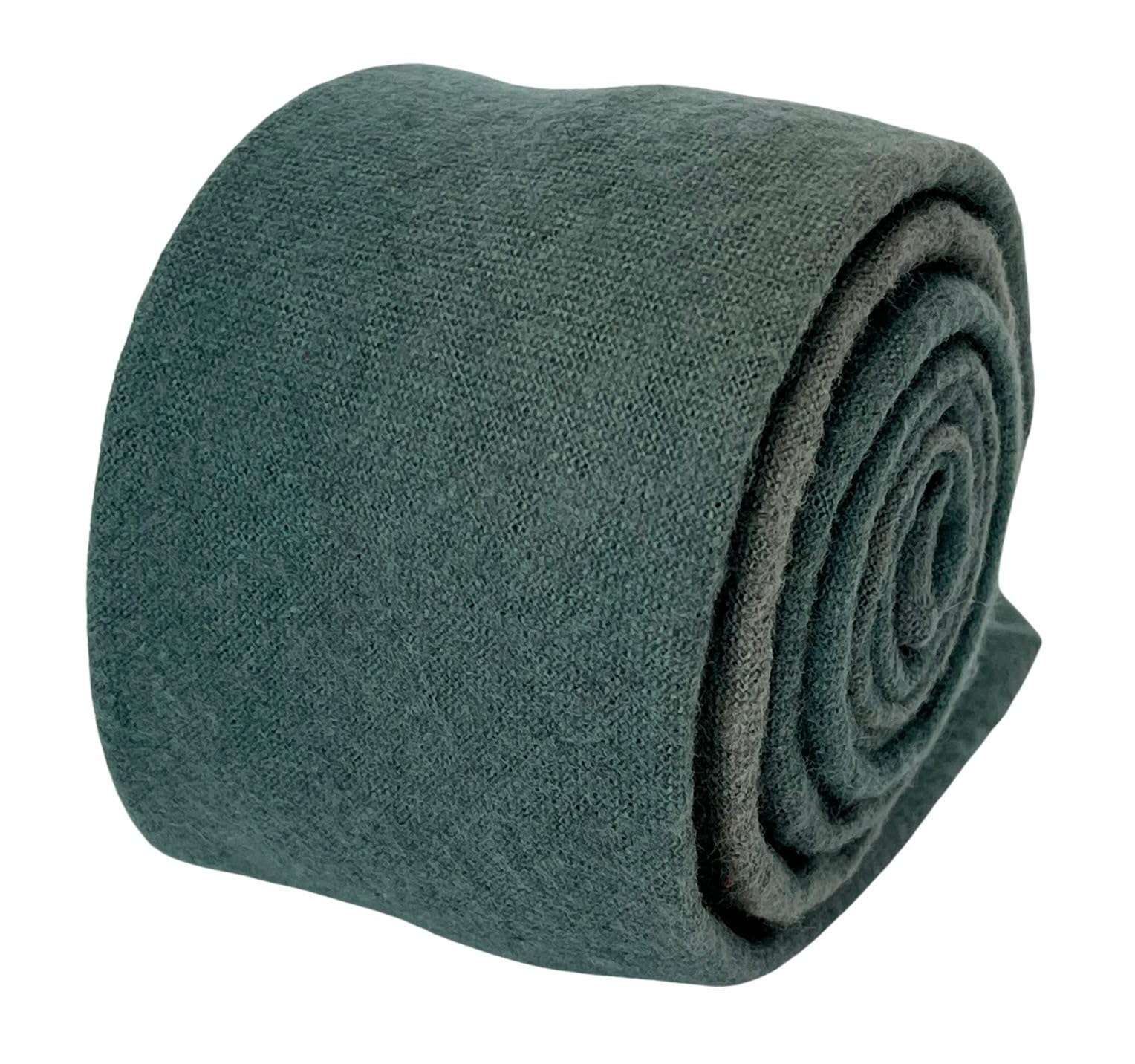 Frederick Thomas Men's Green Sea Jade Teal ’S Wool Tie, Classic 6.5Cm Width 147Cm Length Classic Necktie Ideal For Weddings Office Wear Or Formal Occasions