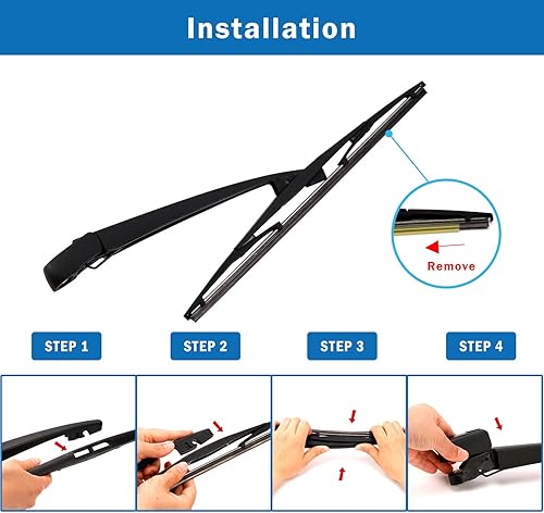 Miniatura 6 de WTI Juego de limpiaparabrisas trasero compatible con Honda Odyssey 2018-2021 Minivancompatible con Honda Passport 2019-2021, kit de limpiaparabrisas