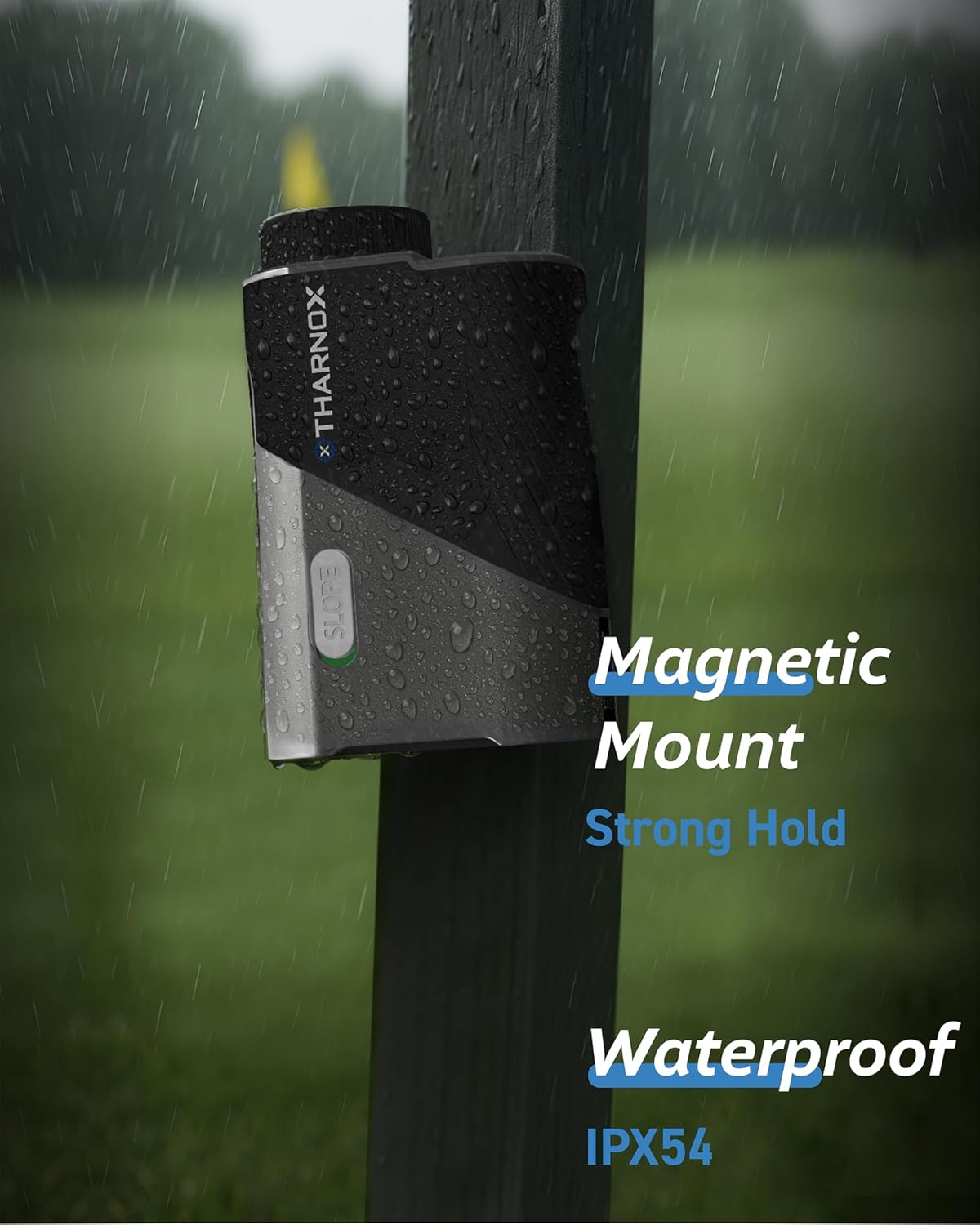 Golf Range Finder with Slope & Triangulation, 1300Yard Rangefinder, 5.3oz Compact, Lightweight, 0.2s Flag Lock Vibration, Magnetic Mount, USB-C Rechargeable, 6X Magnification, Waterproof IPX54