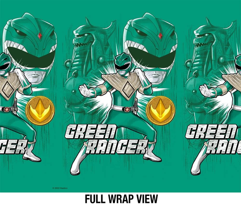 Power Rangers OFFICIAL Green Ranger 24 oz Insulated Canteen Water Bottle, Leak Resistant, Vacuum Insulated Stainless Steel with Loop Cap